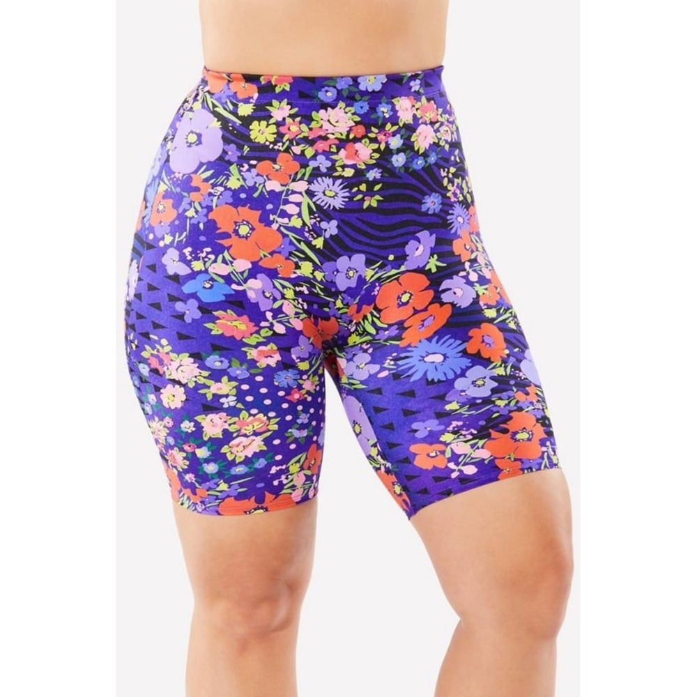 YITTY by Lizzo Major Label Bike Shorts Floral Mixed Print Plus Size 3X